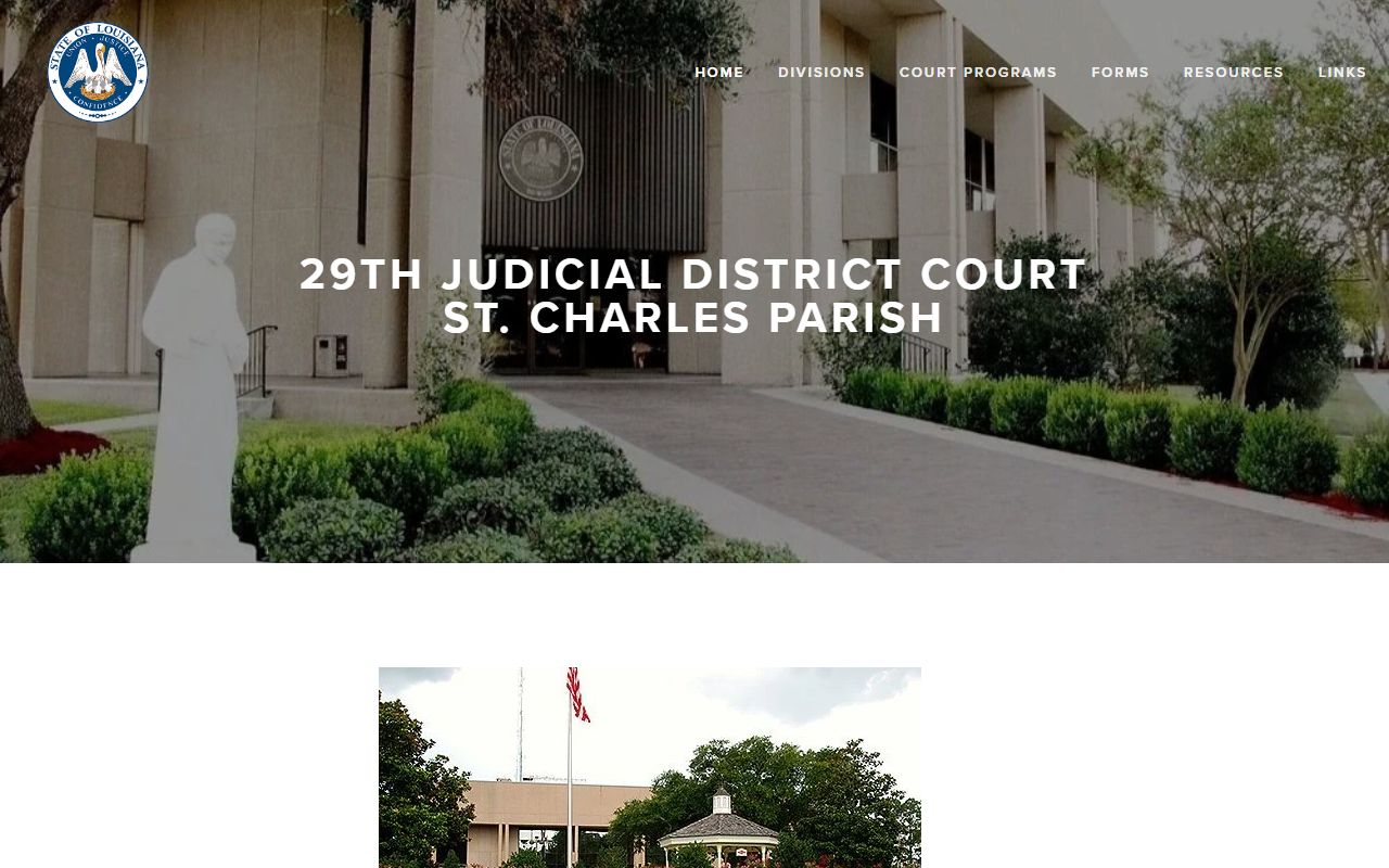 St. Charles Parish court records 29th Judicial District Court homepage