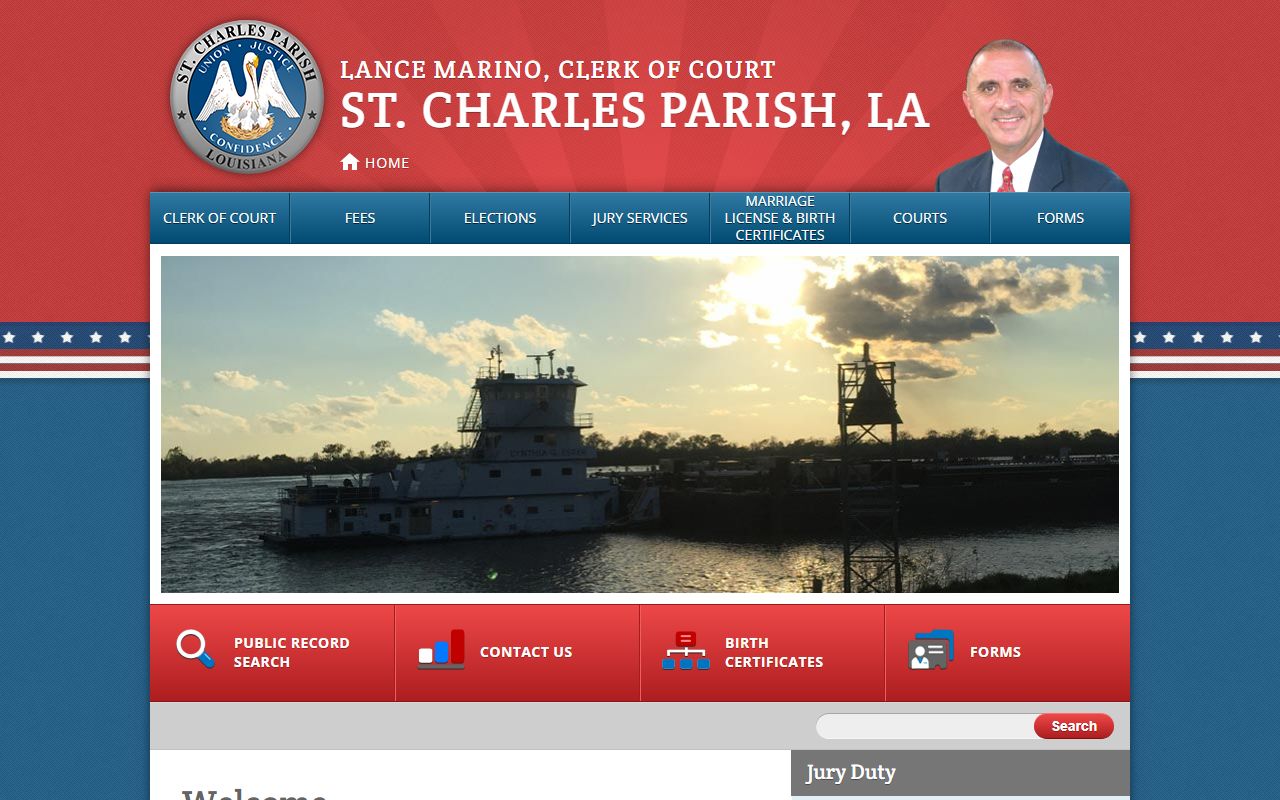 St. Charles Parish court records Clerk of Court homepage