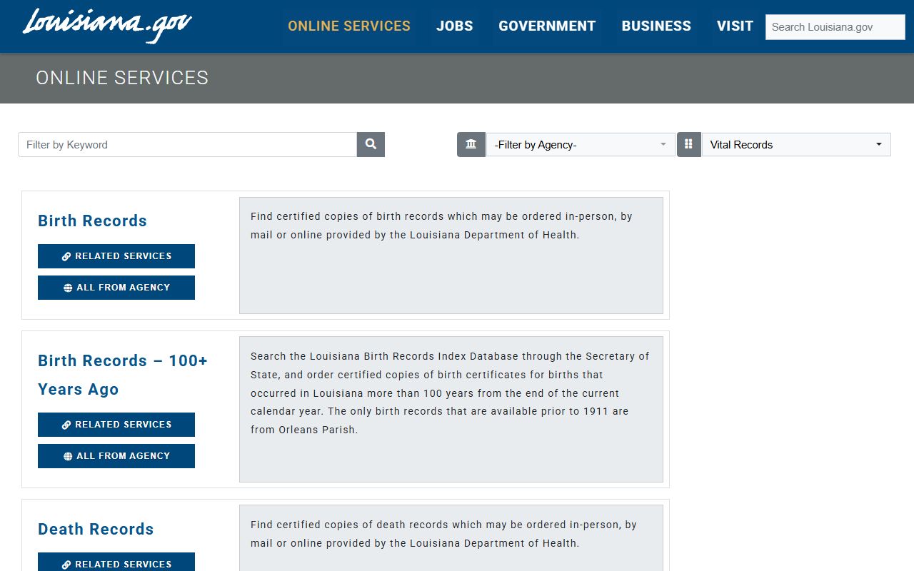 St. Charles Parish divorce records Louisiana vital records online services