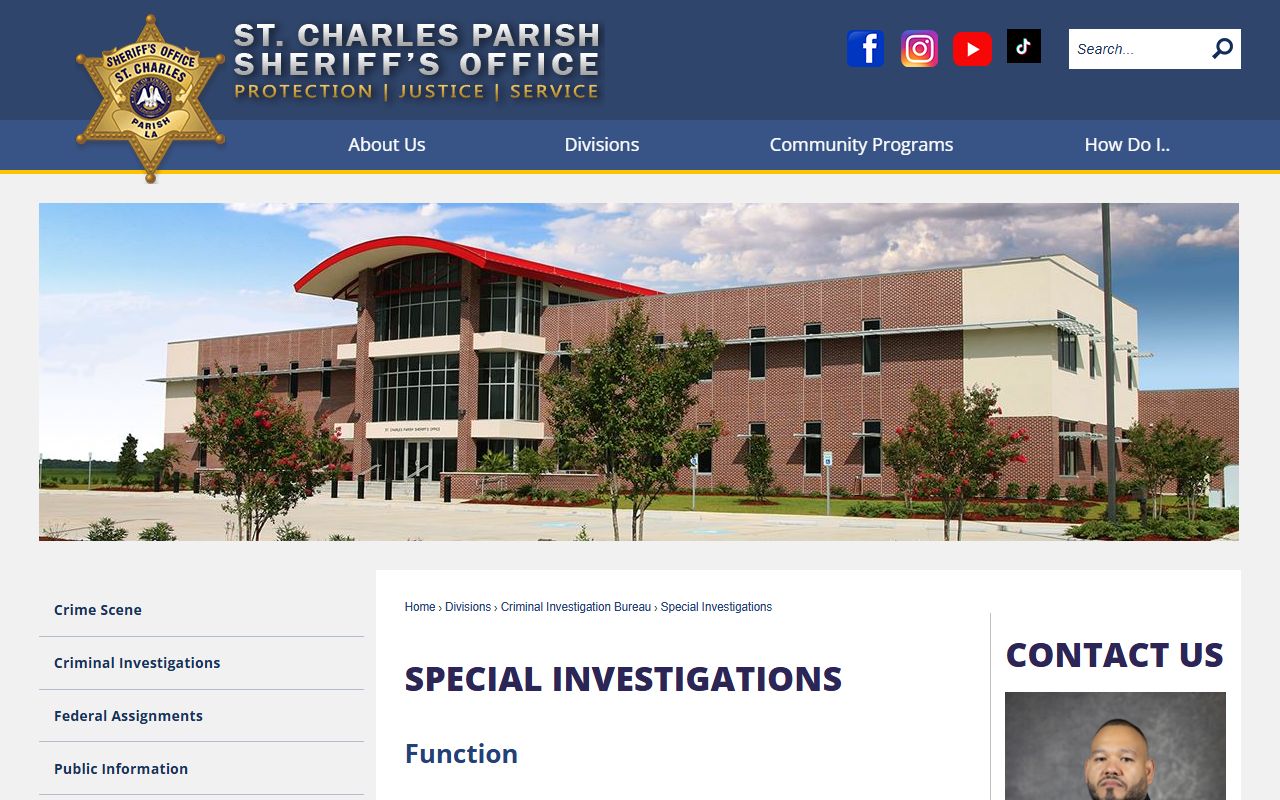 St. Charles Parish warrant records special investigations division