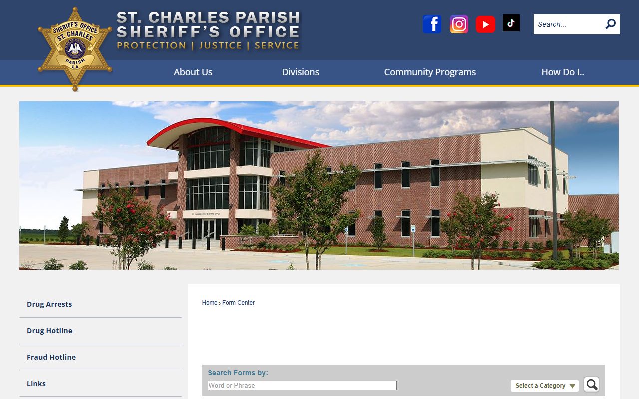 St. Charles Parish warrant records sheriff submit a tip form